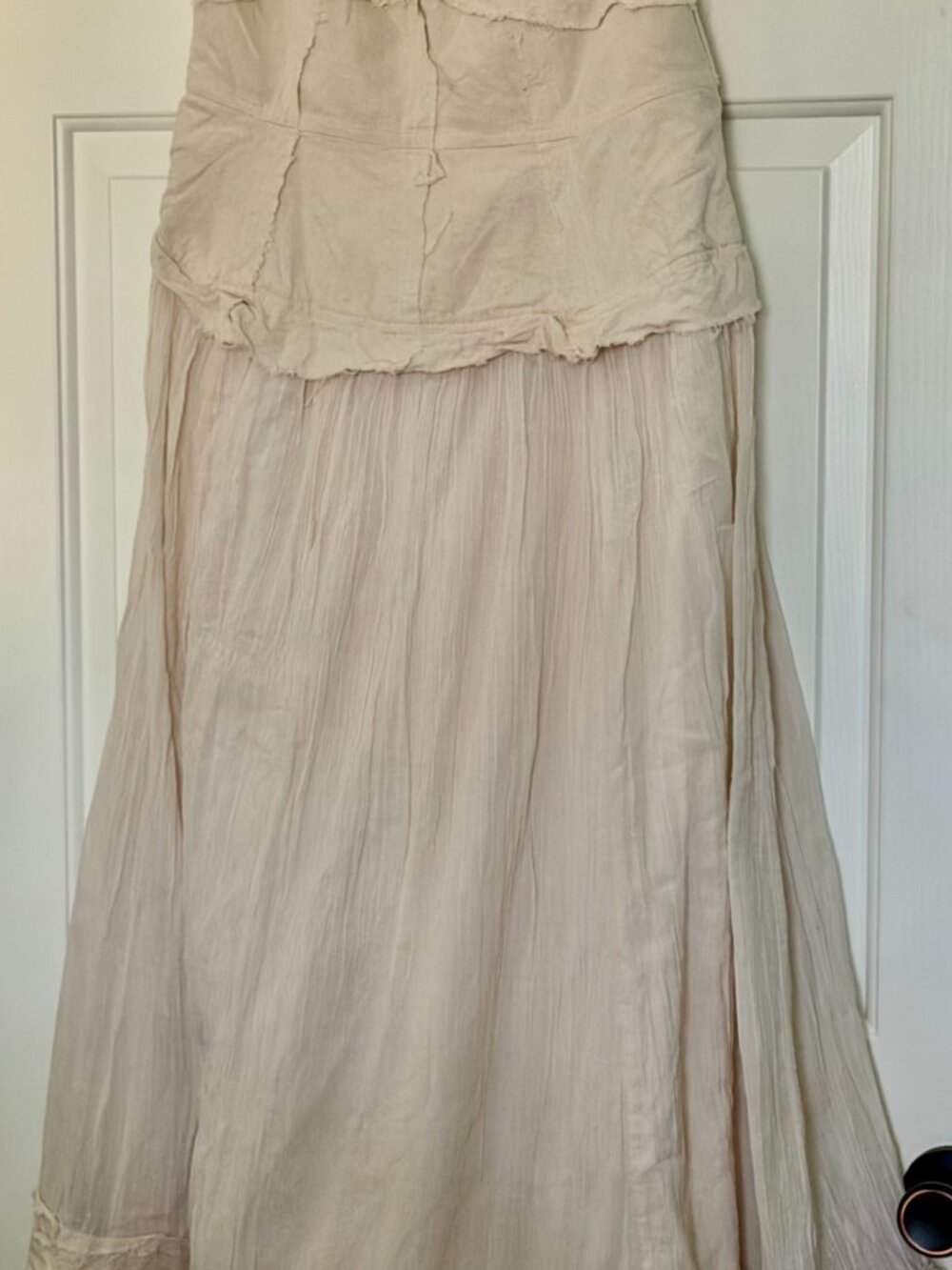 Free People Free-Est Milan Midi Dress Ivory Strapless Corset Medium - Picture 5 of 8